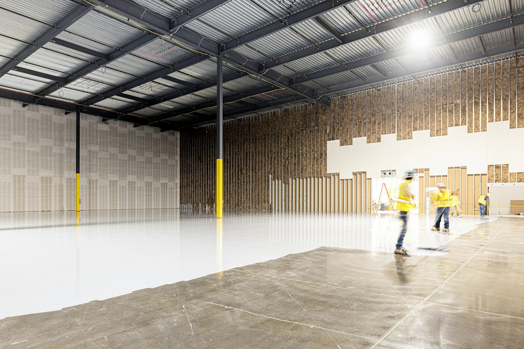 Projects technician working inside a commercial property
